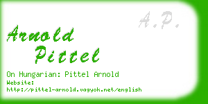 arnold pittel business card